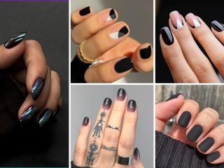 Unghii negre scurte: 5 modele de nail art și unghii elegante pentru orice ocazie