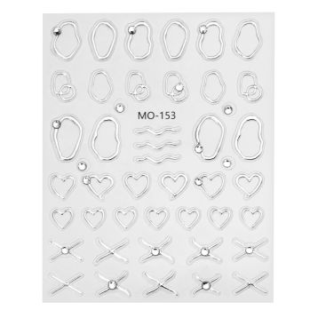 Abtibild unghii MO-153 Silver