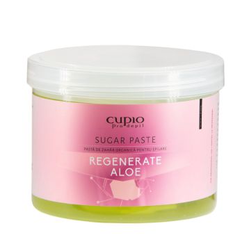 Pasta de zahar organica pentru epilare Cupio PRO Depil - Regenerate Aloe 600ml