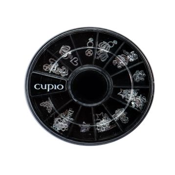 Carusel mini ornamente metalice mix argintiu