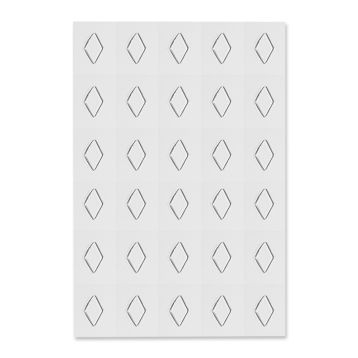 Decor de unghii transparent - Romb