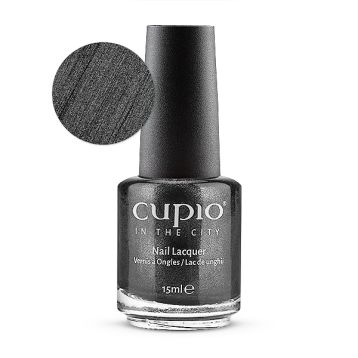 Lac de unghii Cupio in the City - Metallic Dark Grey 15 ml 