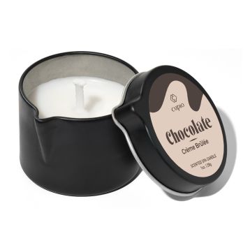Lumanare spa pentru maini si cuticule Cupio Chocolate - Crème Brûlée 28g