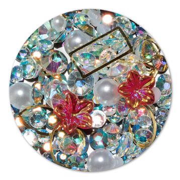 Ornament cristale, perlute si floare #5