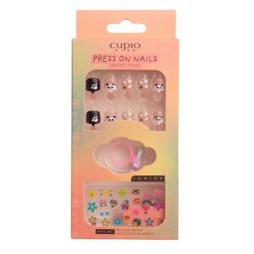 Set unghii false pentru copii Cupio Kids JUNIOR - Find The Panda
