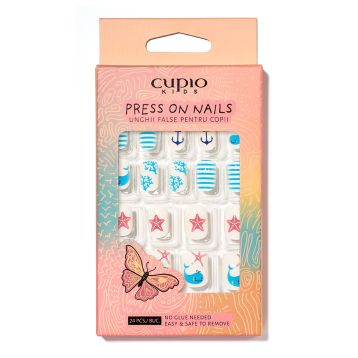 Set unghii false pentru copii Cupio Kids - Sea Vacation