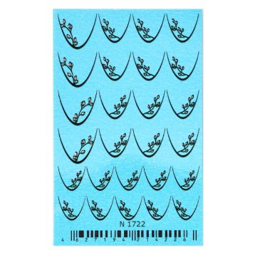 Tatuaj pentru unghii Cupio Azure Flowers French