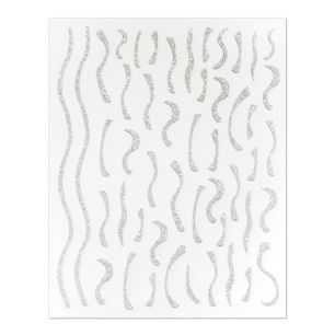 Abtibild pentru unghii Shiny Silver #13