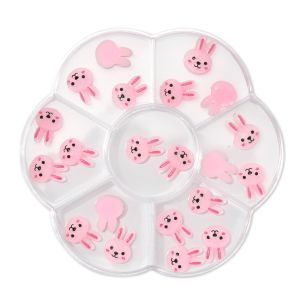 Set decor 3D pentru unghii pinx. 20buc - Honey Bunny