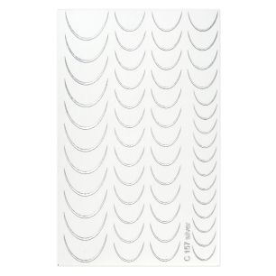 Tatuaj unghii silver line C 157