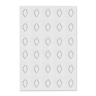 Decor de unghii transparent - Romb