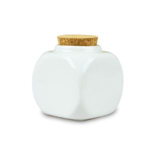 Pahar din portelan alb cu dop