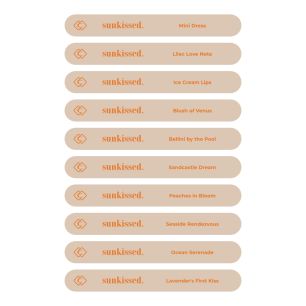 Sticker paletar set Oje semipermanente sunkissed.