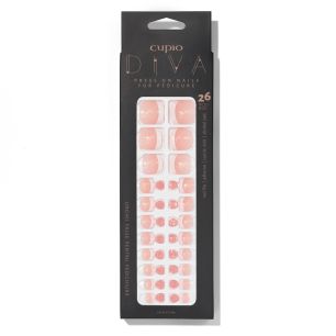 Set unghii false pentru pedichiura Cupio Diva - Classic French